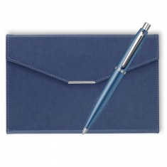 Set pix Sheaffer VFM albastru cu agenda plic A5 navy