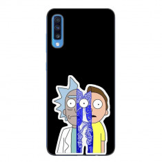 Husa compatibila cu Samsung Galaxy A70 Silicon Gel Tpu Model Rick And Morty Connected