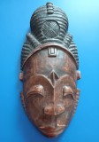 LM - Masca africana din lemn - vintage - lucrata manual