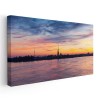 Tablou vedere panoramica cu raul Neva si orasul Sankt Petersburk Tablou canvas pe panza CU RAMA 60x120 cm