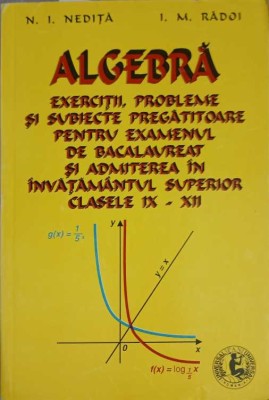 ALGEBRA. EXERCITII, PROBLEME SI SUBIECTE PREGATITOARE PENTRU EXAMENUL DE BACALAUREAT SI ADMITEREA IN INVATA-257641 foto