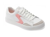Cumpara ieftin Pantofi sport SKECHERS albi, EDEN LX, din piele ecologica