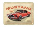 Placa decor metalica 15x20 Ford Mustang GT 1967 Red