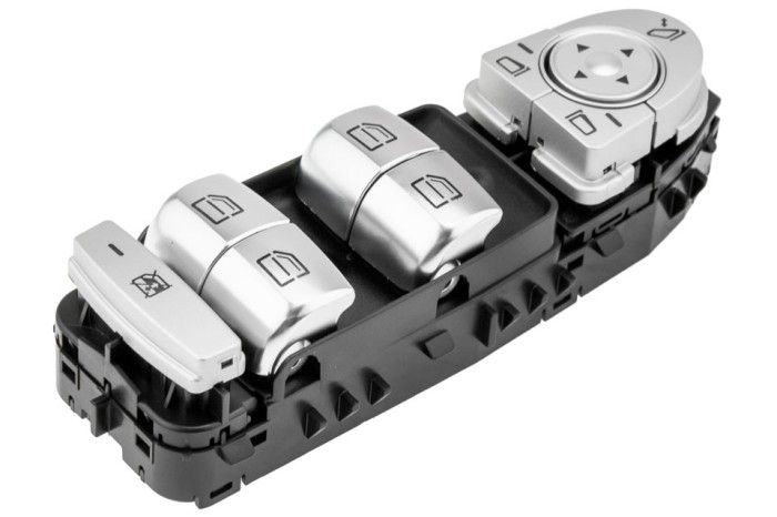 Comutator macara geam Mercedes C Clasa W205 2013-, Glc 2015-, Negru, NTY EWS-ME-026