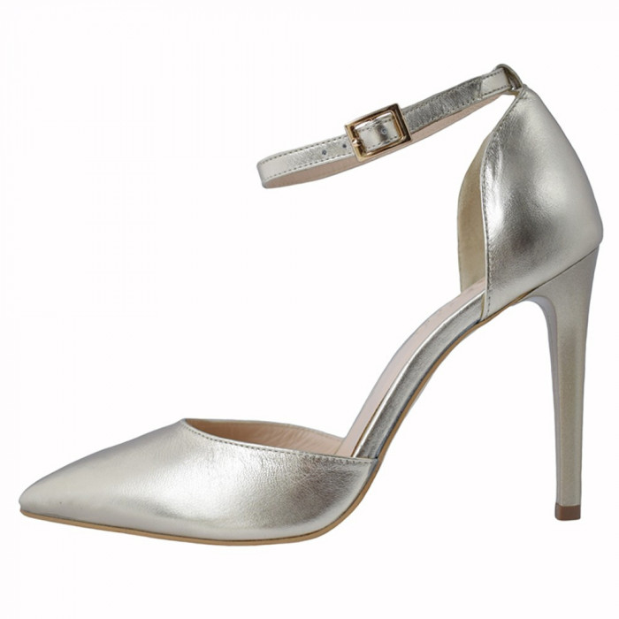 Pantofi dama, din piele naturala, Botta, cod 57-A-12-05, auriu