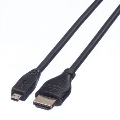 Cablu HDMI la micro HDMI-D v1.4 T-T 2m, Roline 11.04.5581 foto