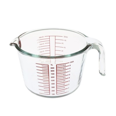 Cana gradata pentru masurare 3MC100-0X, sticla, transparent, 1 l foto