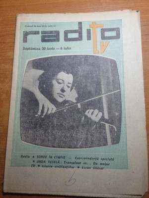 programul radio tv 30 iunie - 6 iulie 1968 foto