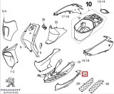 Carena laterala stanga podea originala Peugeot Vivacity - Vivacity 2 2T 50-100cc (gri)