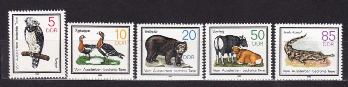 GERMANIA 1985 FAUNA PE CALE DE DISPARITIE FAUNA PROTEJATA SERIE MNH