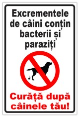 Semn excrementele de caini contin bacterii si paraziti curata dupa cainele tau foto