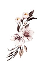 Sticker decorativ Floare, Roz, 85 cm, 3617ST foto