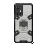 Husa compatibila cu xiaomi poco m4 pro 5g/ xiaomi redmi note 11, optim ring inel rotativ magnetic, ultra care, hexa honeycomb htpmag, black
