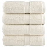 VidaXL Prosoape oaspeți premium SOLUND 4 buc. crem 30x50 cm 600 gsm