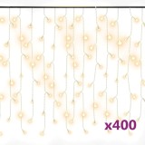 Cumpara ieftin Lumini de perdea tip gheata 400 LED-uri alb cald 10 m 8 functii