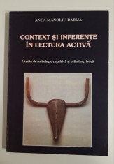 Ana Manoliu Dabija Context si inferente in lectura activa psihologie cognitiva