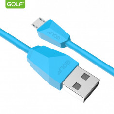 Cablu USB la micro USB Golf Diamond Sync Cablu albastru 1m 2A GC-27m