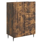 vidaXL Bufet Stejar fumuriu 66 x 34,5 x 91,5 cm Lemn prelucrat 894400