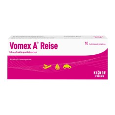Supliment Alimentar, Klinge Pharma, Vomex A Reise, pentru Adulti, Impotriva Raului de Miscare, 50mg, 10 tablete sublinguale