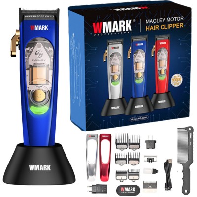 Masina de Tuns Profesionala, Motor 10.000 RPM, Lame Titan, Afisaj LED, 3 Capace Magnetice Intersanjabile, Stand de Incarcare, USB Rapid, Rezistenta la foto