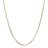 Lant Box Rotund 1.5 mm din Aur 18K, lungime 65 cm, inchidere Carabina