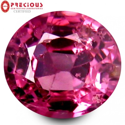 * Piatra naturala Spinel Purplish Red - 0.96 ct - certificat foto