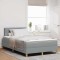vidaXL Pat boxspring cu saltea Gri deschis 120 x 200 cm țesătură 3338678