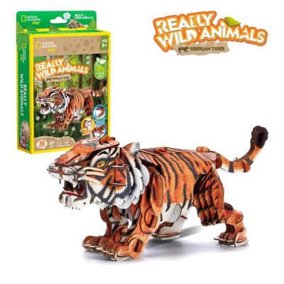 Cubic Fun - National Geographic Animale Salbatice Puzzle 3D Tigru Siberian 87 foto