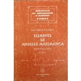 ELEMENTE DE ANALIZA MATEMATICA PENTRU CLASA A XII-A-MIRCEA GANGA-338213