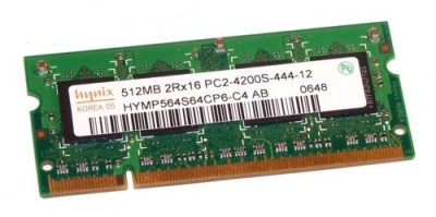 Memorie laptop KIT 1GB 2x512MB DDR2 PC2-4200 533MHz foto
