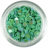 Confetti decorativ, 3mm - hexagoane verde-turcoaz, INGINAILS