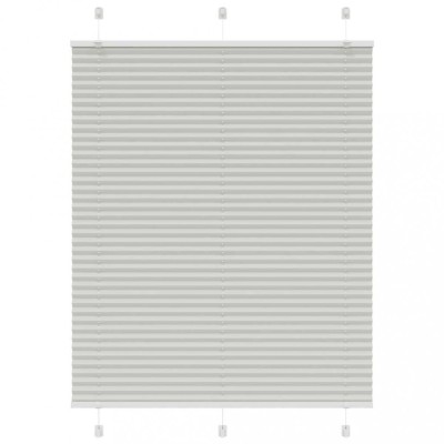 Jaluzea plisată gri deschis 105x100 cm Lățime țesătură 104,4 cm foto