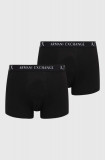 Armani Exchange boxeri 2-pack barbati, culoarea negru