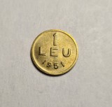 1 leu 1951 AUNC Rar Dubla Batere si semnatura H Ionescu incompleta