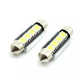 Bec LED Sofit 39mm Canbus Alb Xenon 12V 3W SMD, Interior Auto, Numar Inmatriculare - Set 2 Bucati