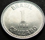 Cumpara ieftin Moneda 1 CRUZADO - BRAZILIA, anul 1988 *cod 1855 A, America Centrala si de Sud