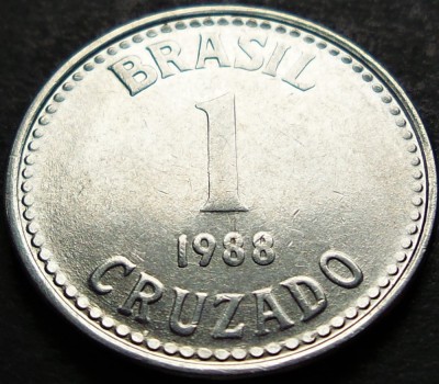 Moneda 1 CRUZADO - BRAZILIA, anul 1988 *cod 1855 A foto