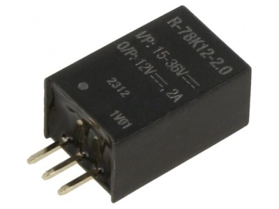 Convertor DC/DC 14-36V la 12V 2A SIP3 THT foto