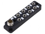 Cutie de conexiuni M8 PIN: 3 soclu 3A -40&divide;105&deg;C IP67 IN: 8
