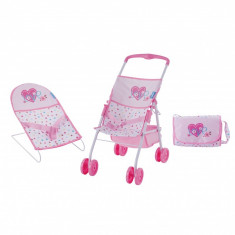 Set pentru papusi Travel n Care Set, 3 piese, material lavabil foto