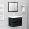 vidaXL Set mobilier de baie, negru, lemn prelucrat 3071676