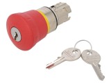 Comutator de siguranță cu cheie SIEMENS 22mm, IP67, 2 poziții, roșu