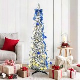 vidaXL Brad de Crăciun artificial cu 100 LED Verde 150 cm PVC 42018635