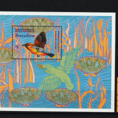 Timbre Caraibe, Grenada Grenadines, 1993 | Păsări cântătoare| Coliţă - MNH | aph