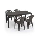 Leano 4+1 set de mobilier de grădină grafit
