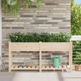 vidaXL Jardiniere cu raft, 161x43x76 cm, lemn masiv de brad
