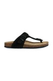 Geox șlapi din nubuc D BRIONIA femei, culoarea negru, cu toc plat, D35LSK 00032 C9999