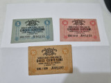 Bancnote Italia 1918 Ocupatia Austro-Ungara: 5, 10, 50 Centesimi, 2 Lire - M1, M2, M3, M5