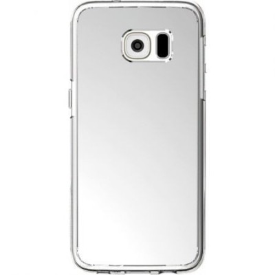 Husa cu efect de oglinda Samsung Galaxy S6 Edge, Silver, Perfect Fit foto