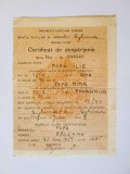 Rom&acirc;nia:Certificat de despărțire Sfatul Popular al orașului Sighișoara 1948 eliberat &icirc;n 1954,produsul din imagini